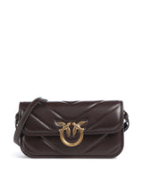 Pinko Love Box Horizontal Bolsa tiracolo rosso mogano/antique gold