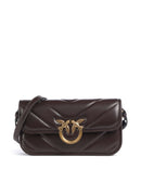 Pinko Love Box Baguette Bolsa tiracolo rosso mogano/antique gold