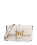 Pinko Love One Mini Slouchy Charms Bolsa tiracolo bianco seta/antique gold