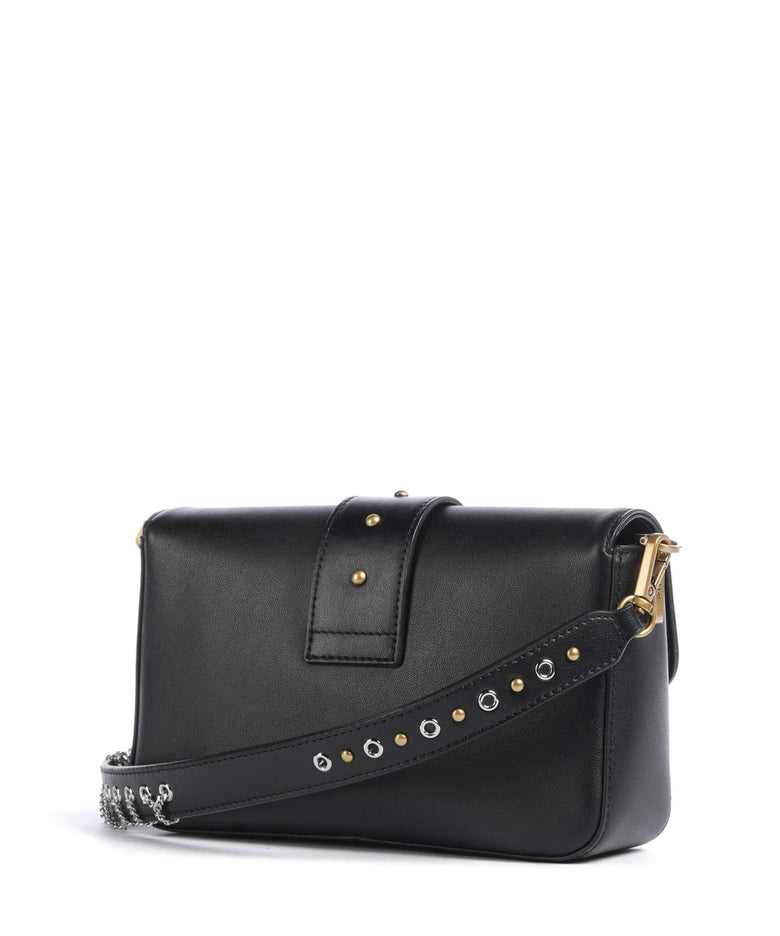 Pinko Love One Mini Slouchy Charms Crossbody bag nero/antique gold