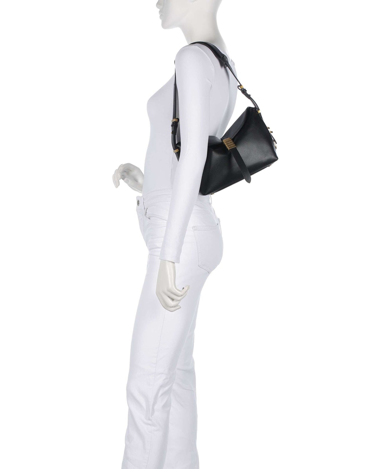 Pinko Saddle Horizontal Mini Shoulder bag nero/antique gold