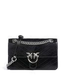 Pinko Love One Mini Bolsa tiracolo nero limousine/matt silver