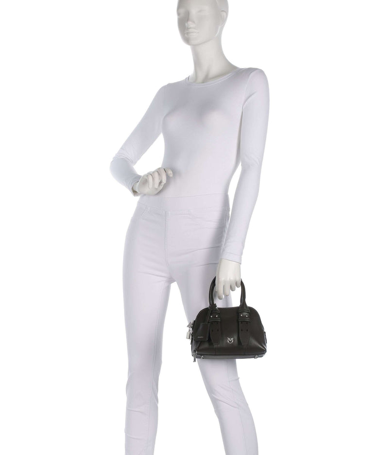 Pinko Bowling Mini Handbag verde fango/matt silver