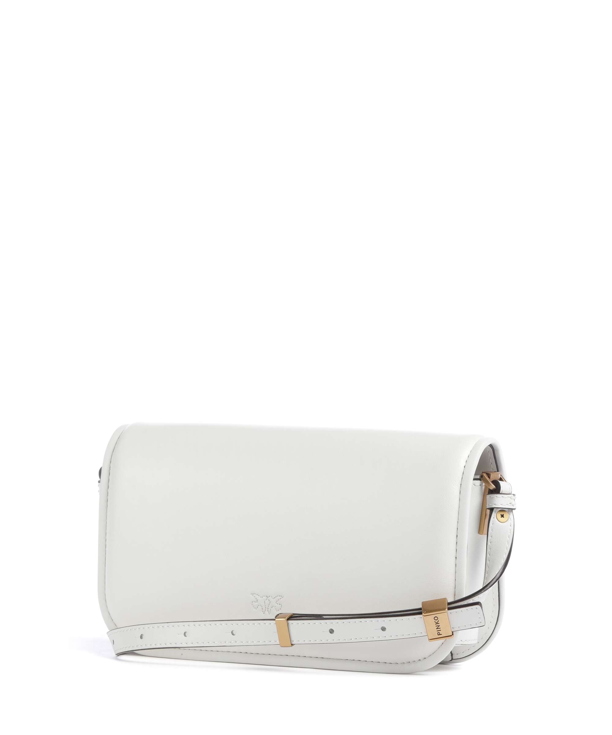 Pinko Love Box Horizontal Shoulder bag bianco nembo/antique gold