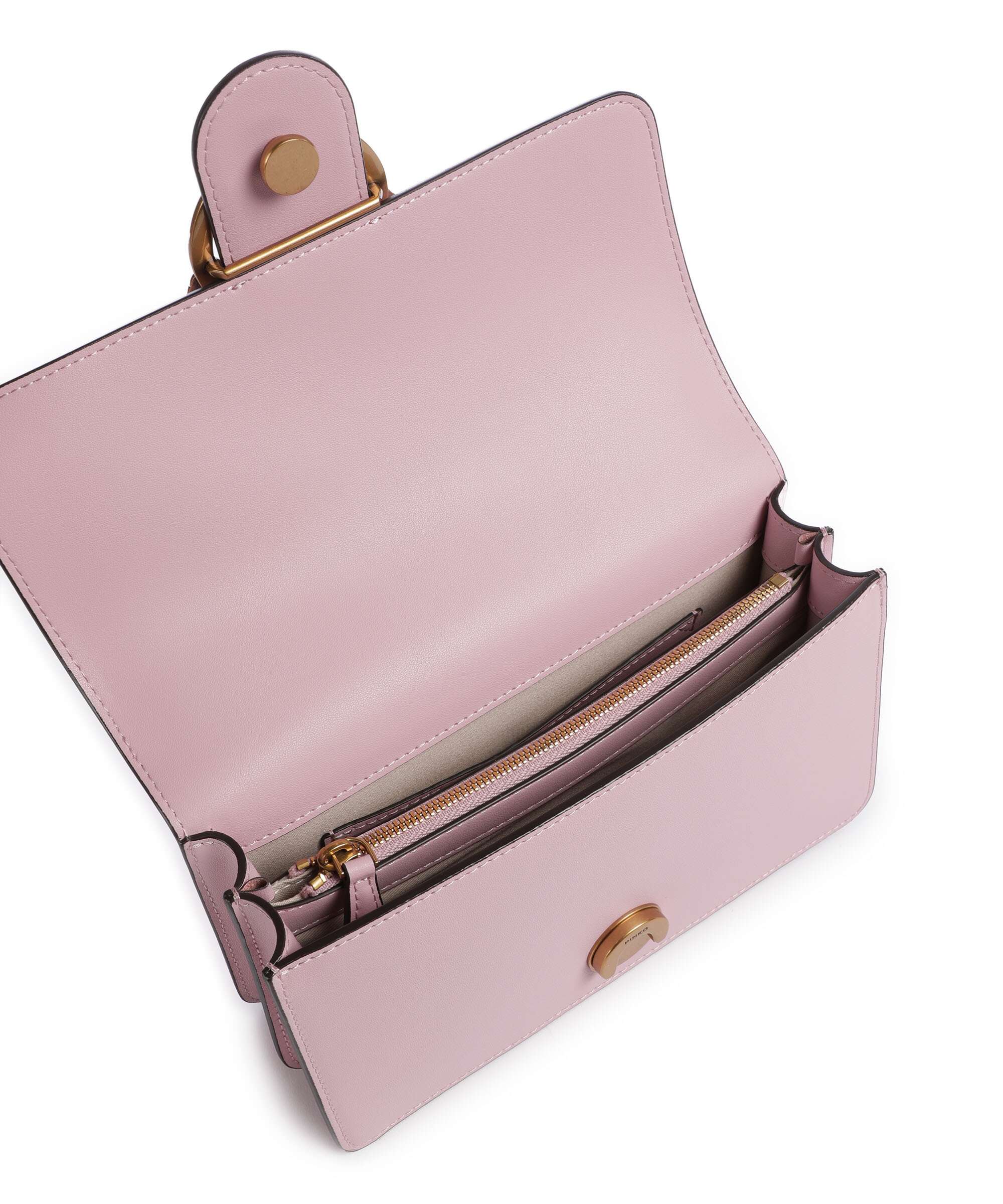 Pinko Love One Mini Crossbody bag rosa chiaro/antique gold