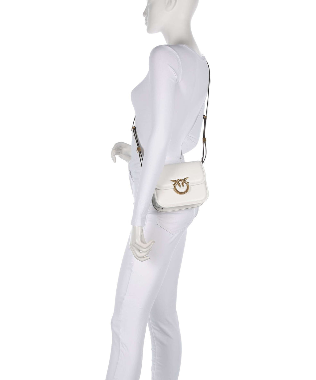 Pinko Love One Mini Crossbody bag bianco nembo/antique gold