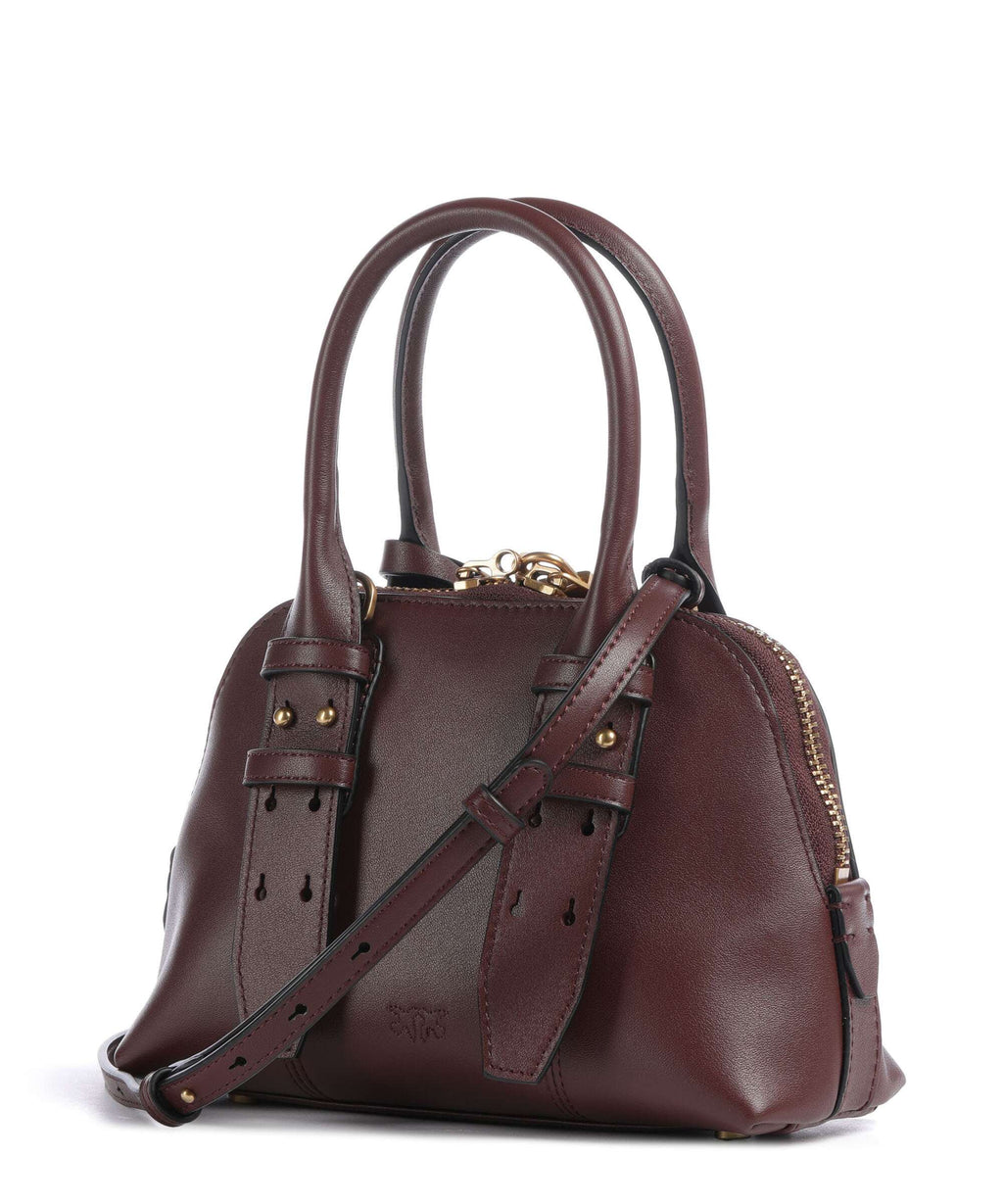 Pinko Bowling Mini Handbag burgundy wine/antique gold
