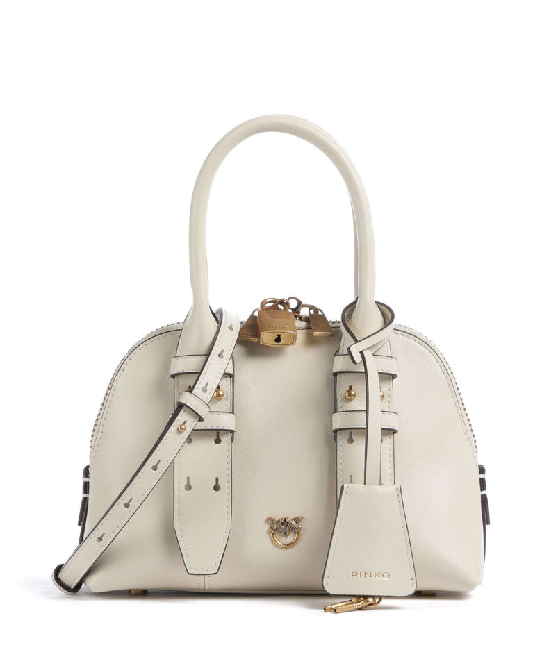 Pinko Bowling Mini Handbag bianco seta/antique gold