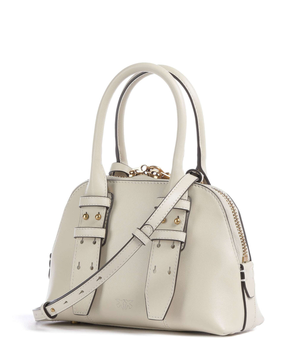 Pinko Bowling Mini Handbag bianco seta/antique gold