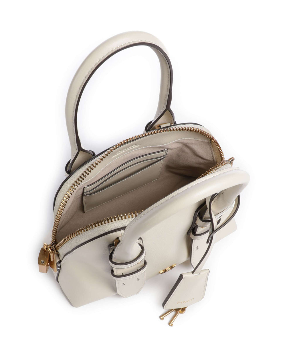 Pinko Bowling Mini Handbag bianco seta/antique gold
