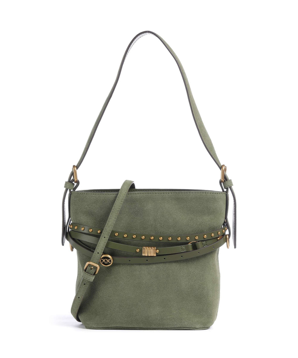 Pinko Belt Mini Bucket bag oliva capulet/antique gold