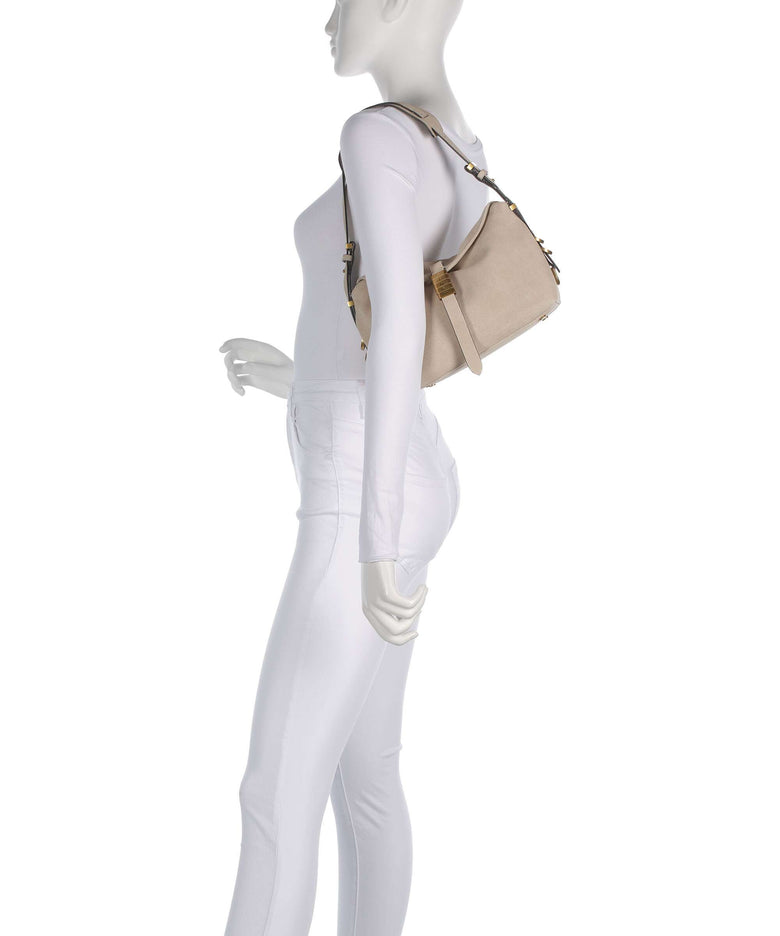 Pinko Saddle Horizontal Mini Shoulder bag beige/grigio fumo/antique gold