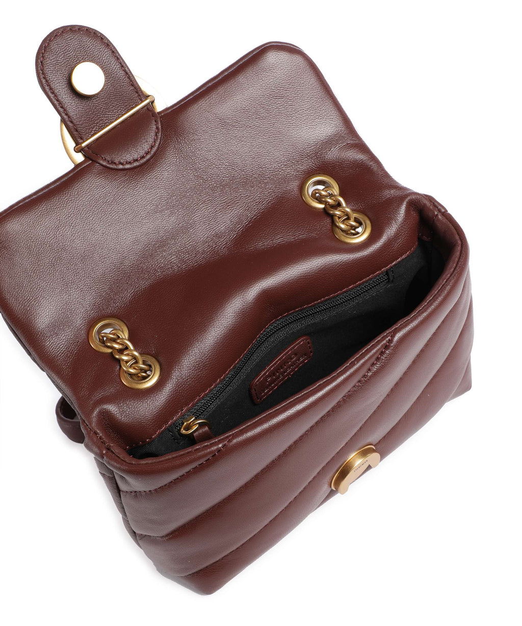 Pinko Love Puff Baby Shoulder bag burgundy wine/antique gold