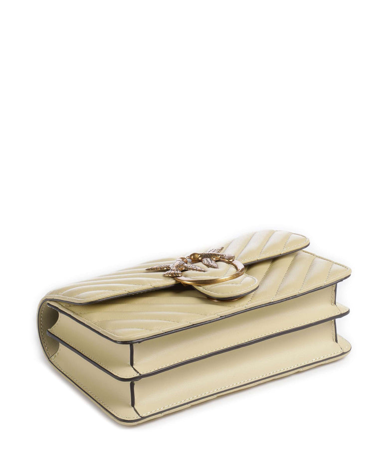 Pinko Love One Mini Shoulder bag giallo vaniglia/antique gold