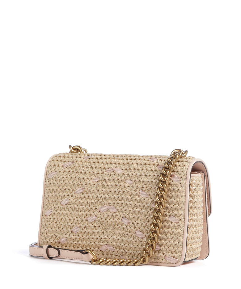 Pinko Love One Mini Crossbody bag paglia/rosa/antique gold