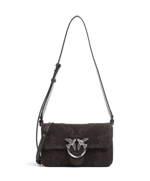 Pinko Love One Mini Slouchy Crossbody bag marrone/chicco di caffe/old silver