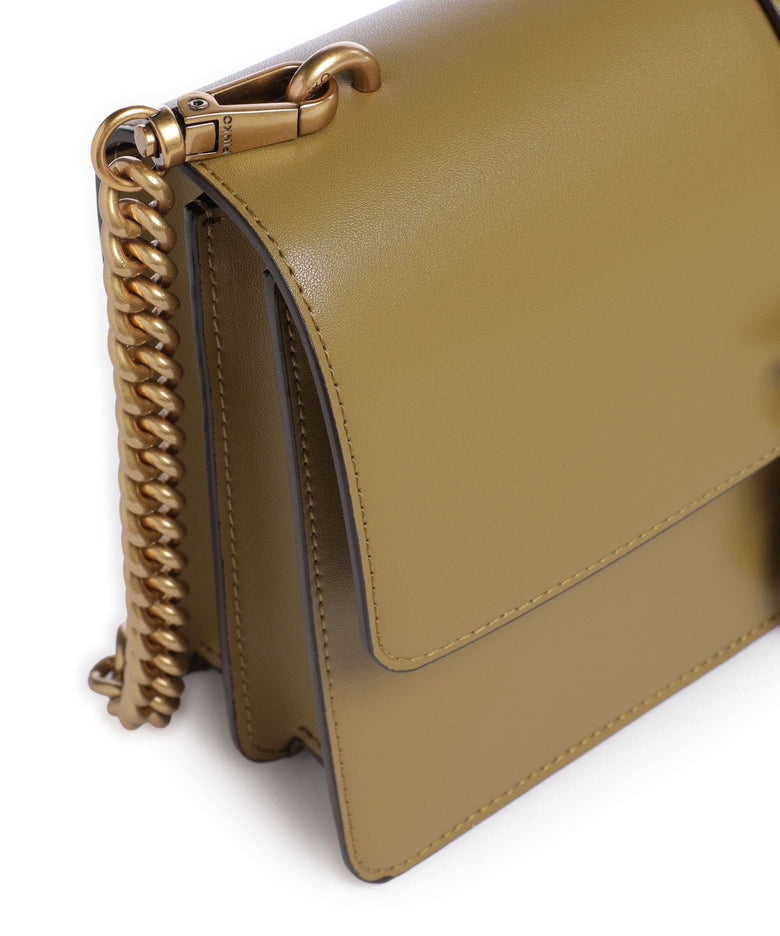 Pinko Love One Classic Crossbody bag verde canguro/antique gold