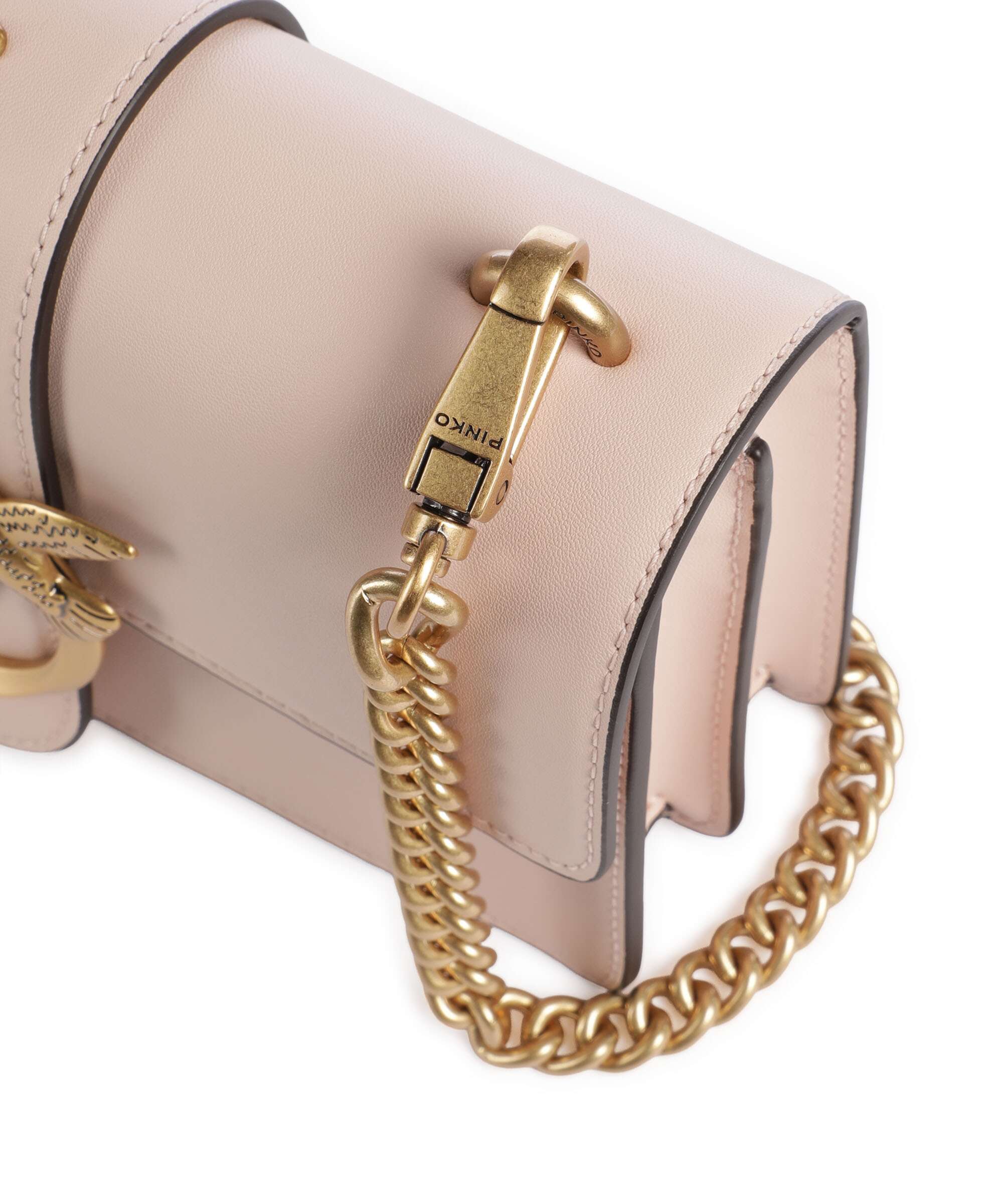 Pinko Love One Mini Crossbody bag rosa cammeo/antique gold
