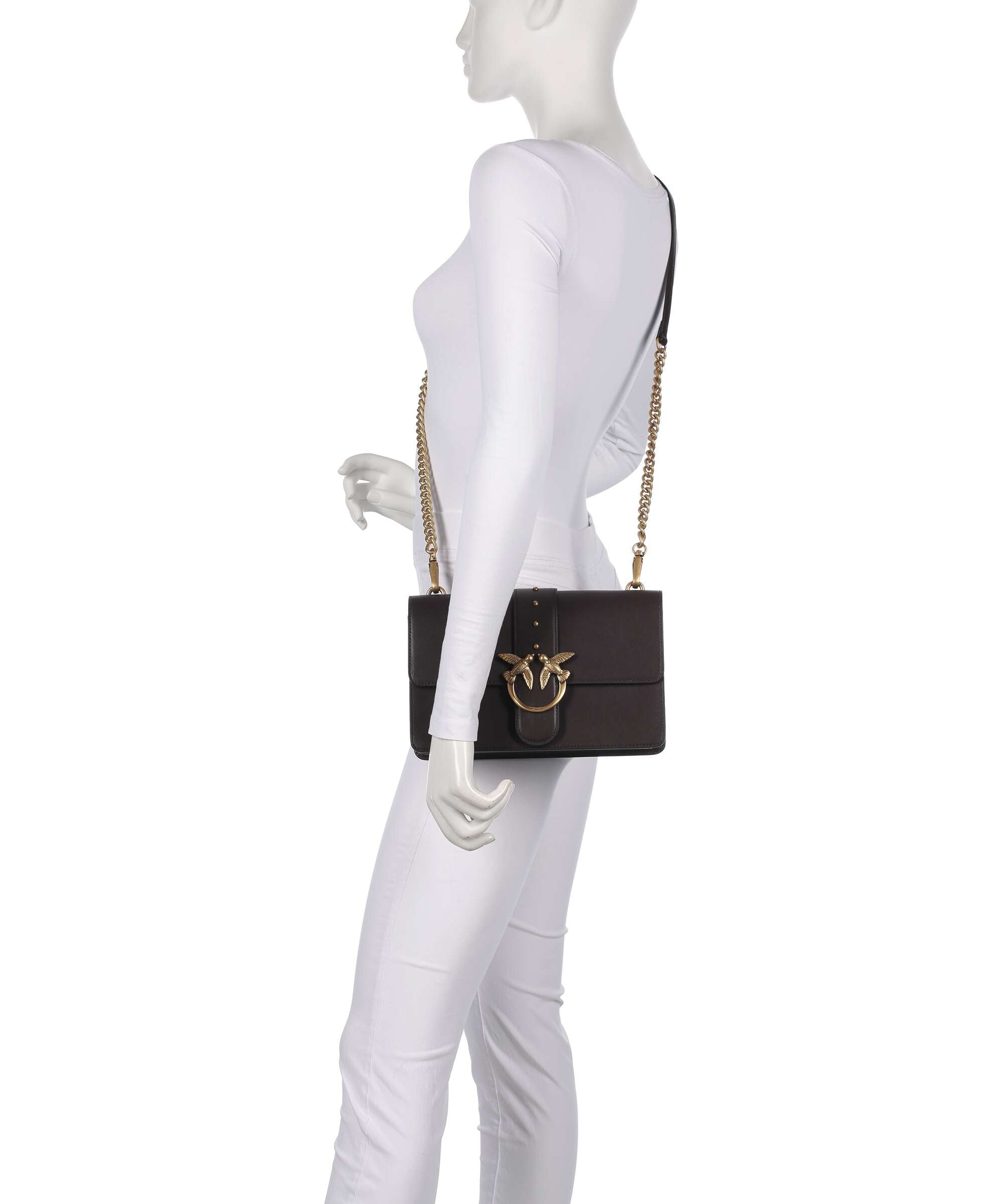 Pinko Love One Classic Crossbody bag marrone marasca/antique gold