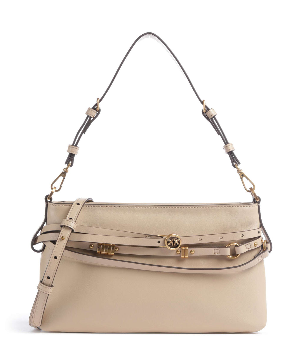 Pinko Belt Mini Shoulder bag beige/grigio fumo/antique gold