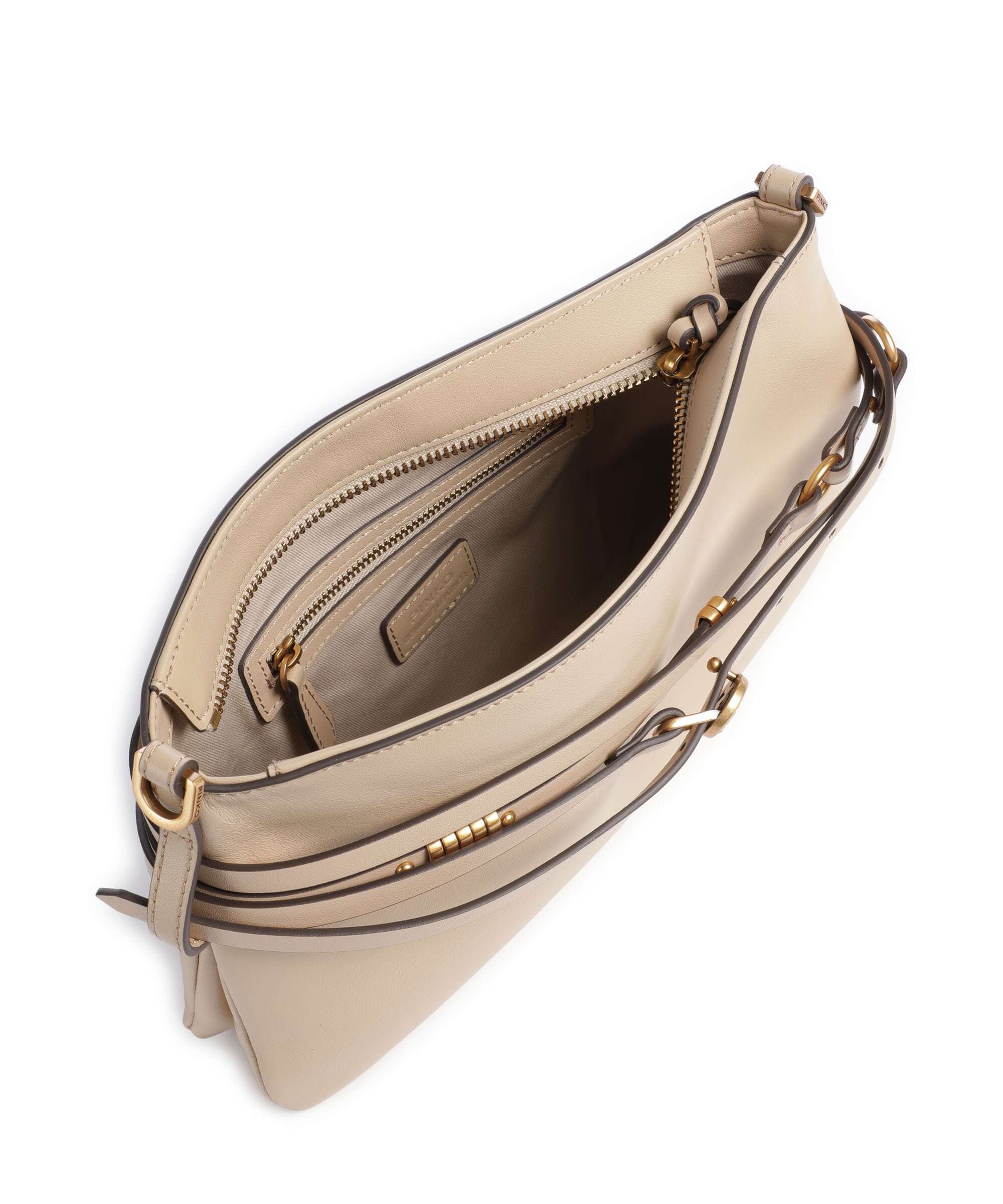Pinko Belt Mini Shoulder bag beige/grigio fumo/antique gold