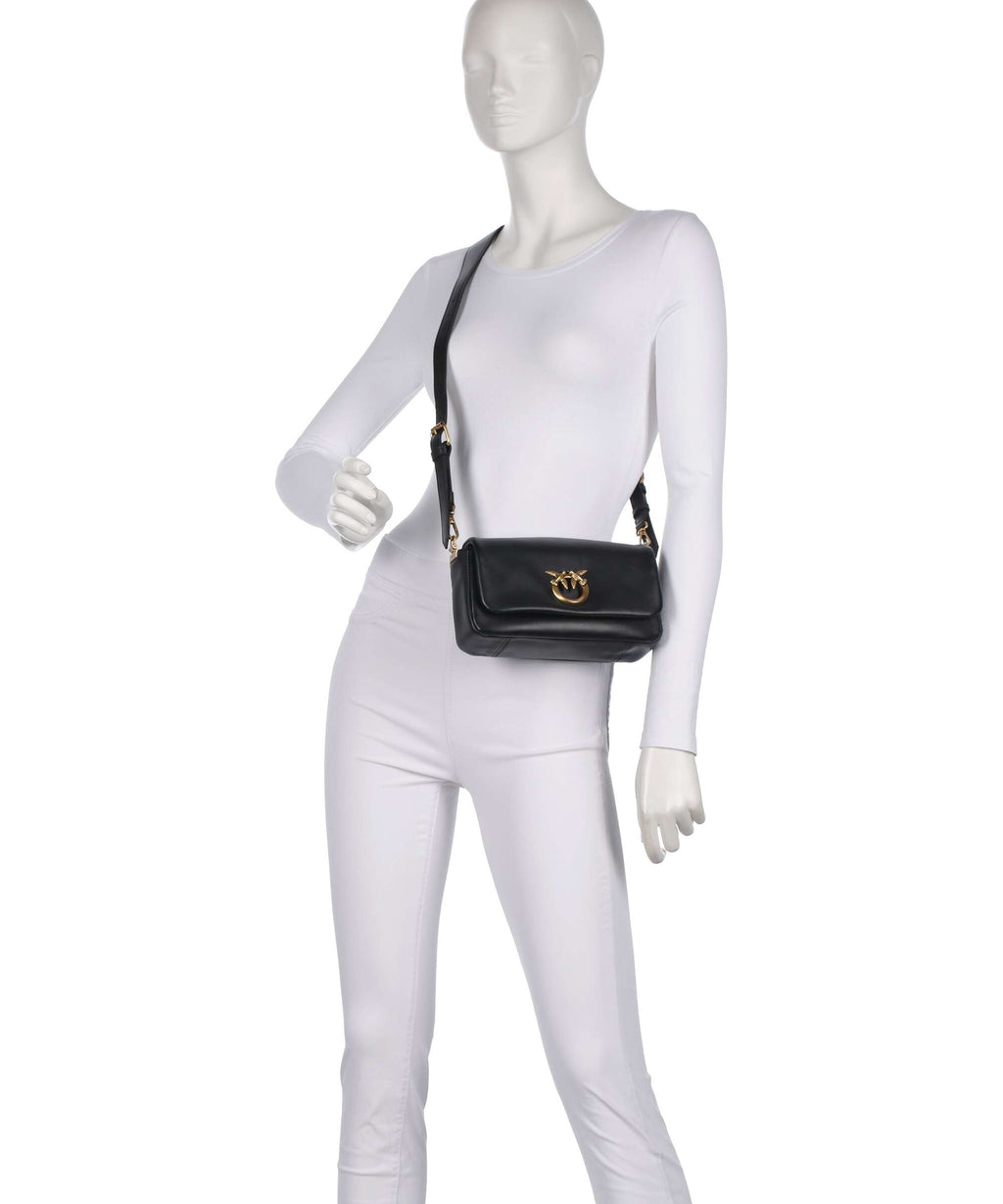 Pinko Click Soft Horizontal Mini Crossbody bag nero/antique gold
