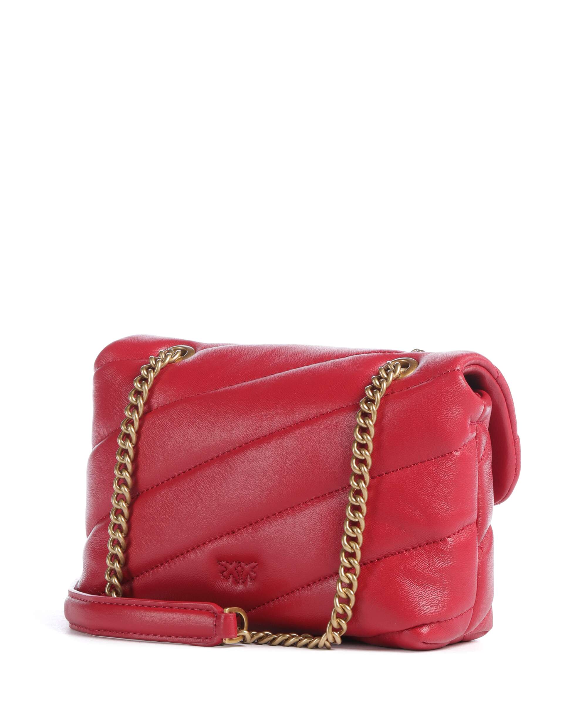 Pinko Love Puff Baby Shoulder bag rosso rio/antique gold