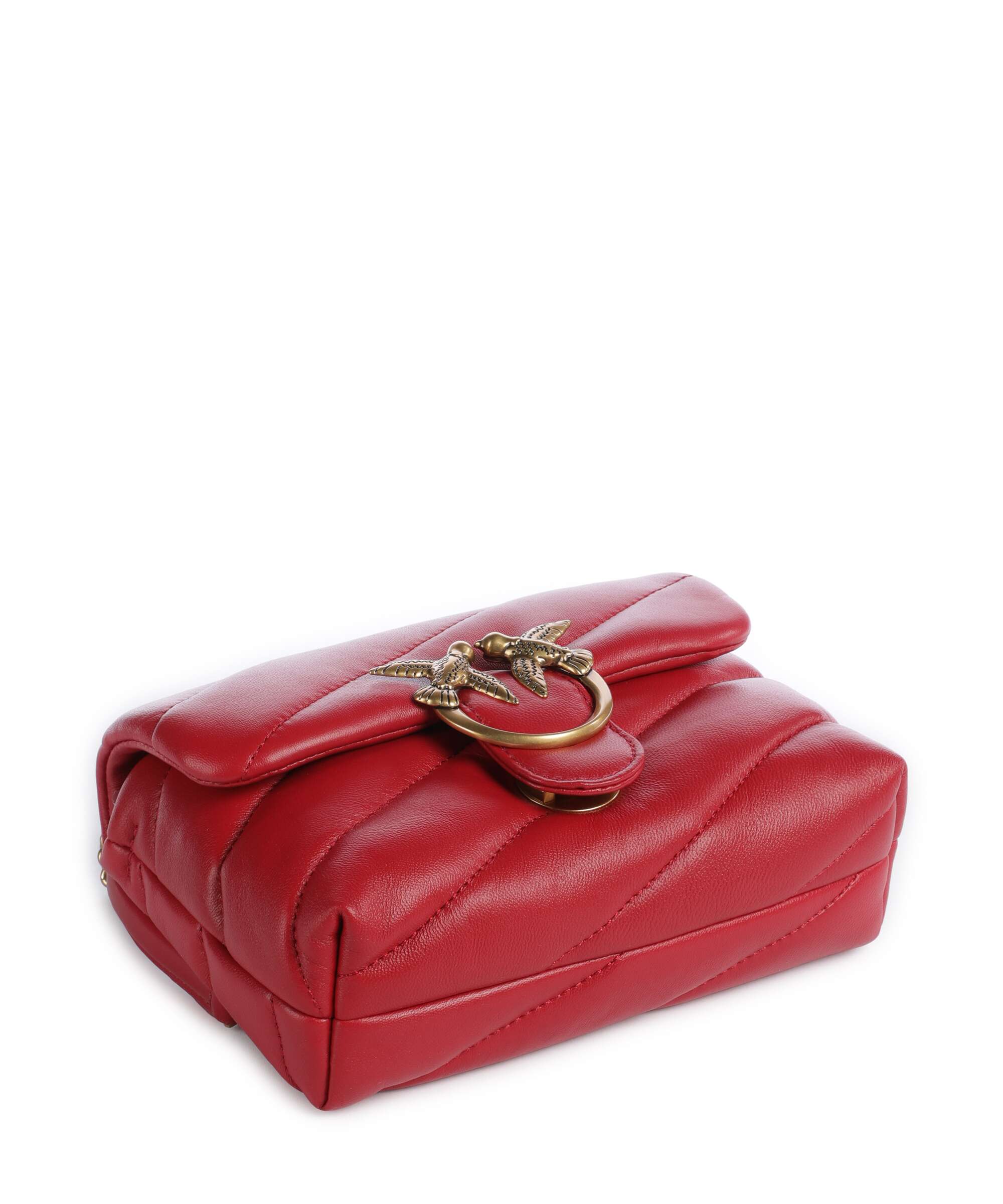 Pinko Love Puff Baby Shoulder bag rosso rio/antique gold