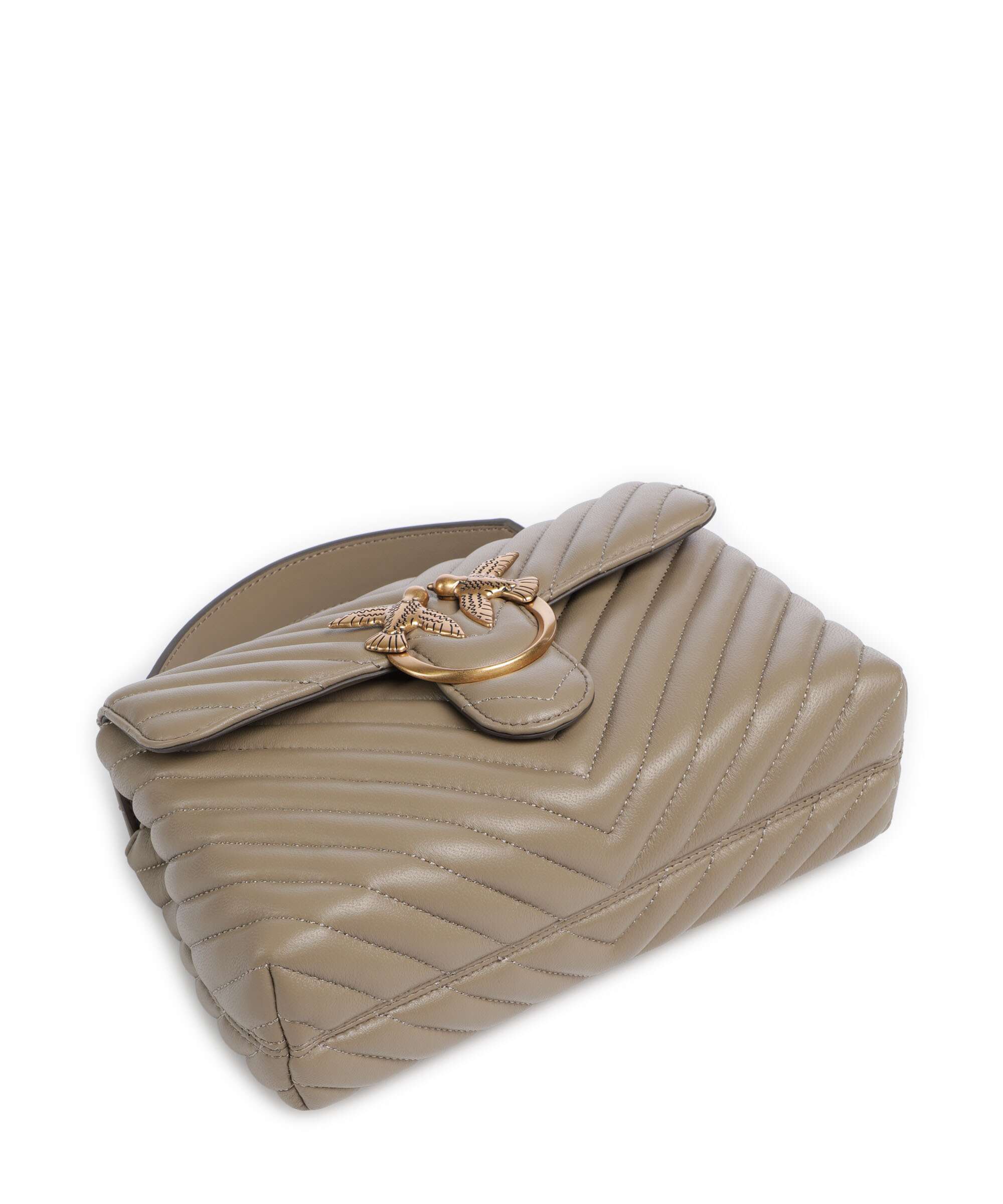 Pinko Love Lady Puff Mini Handbag grigio talpa/antique gold