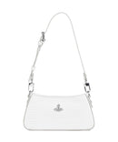 Vivienne Westwood Tasha Embossed Croc Mini Bolsa tiracolo white