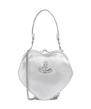 Vivienne Westwood Belle Heart Frame Re-Vegan Grain Bolsa tiracolo silver