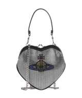 Vivienne Westwood Belle Heart Frame Diamante Bolsa tiracolo silver