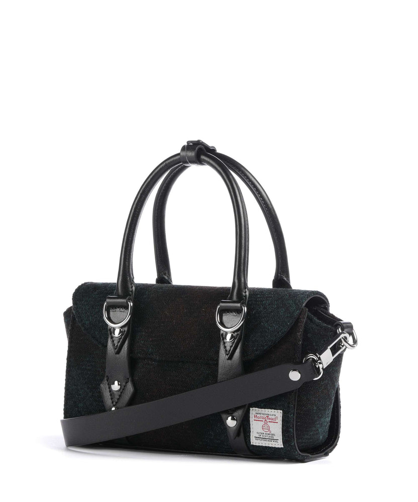 Vivienne Westwood Bettina Harris Tweed Check Mini Handbag dark check