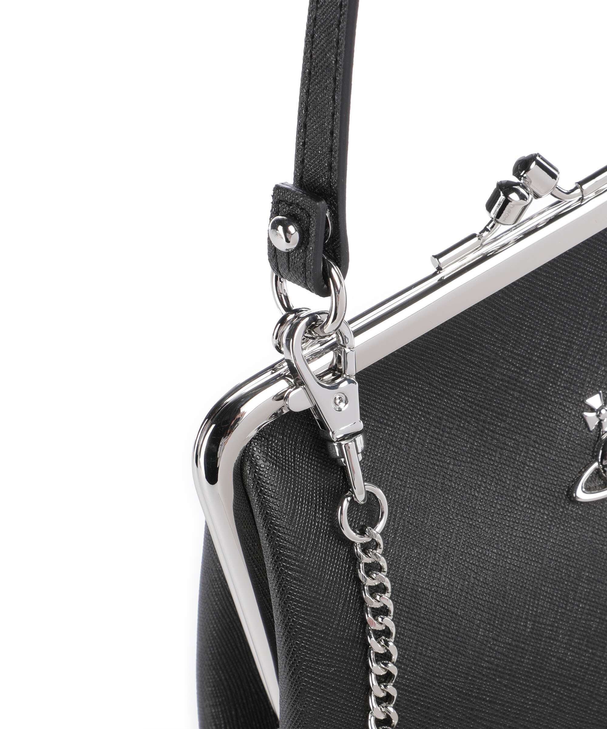 Vivienne Westwood Granny Frame Saffiano Handbag black