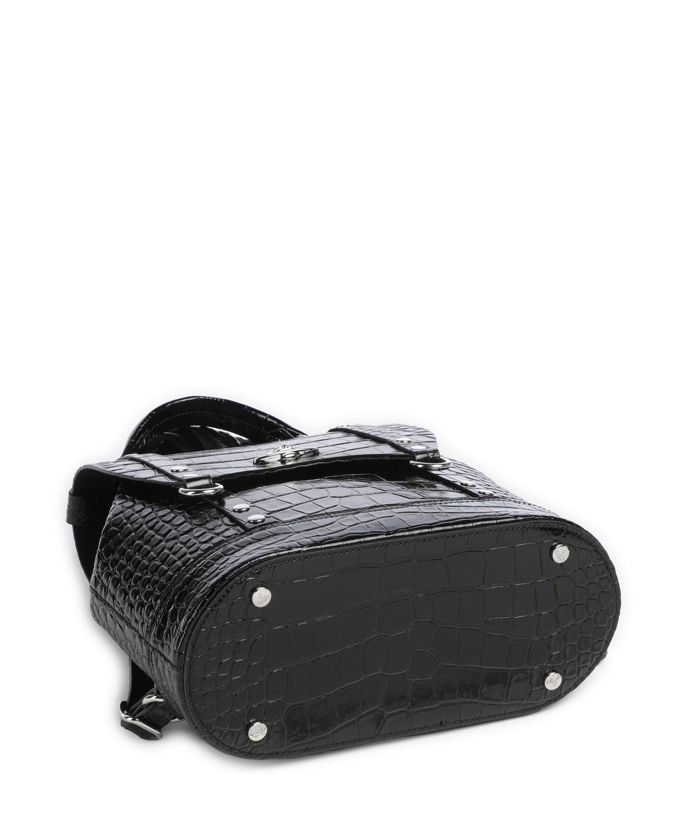 Vivienne Westwood Max Embossed Croc Small Backpack black