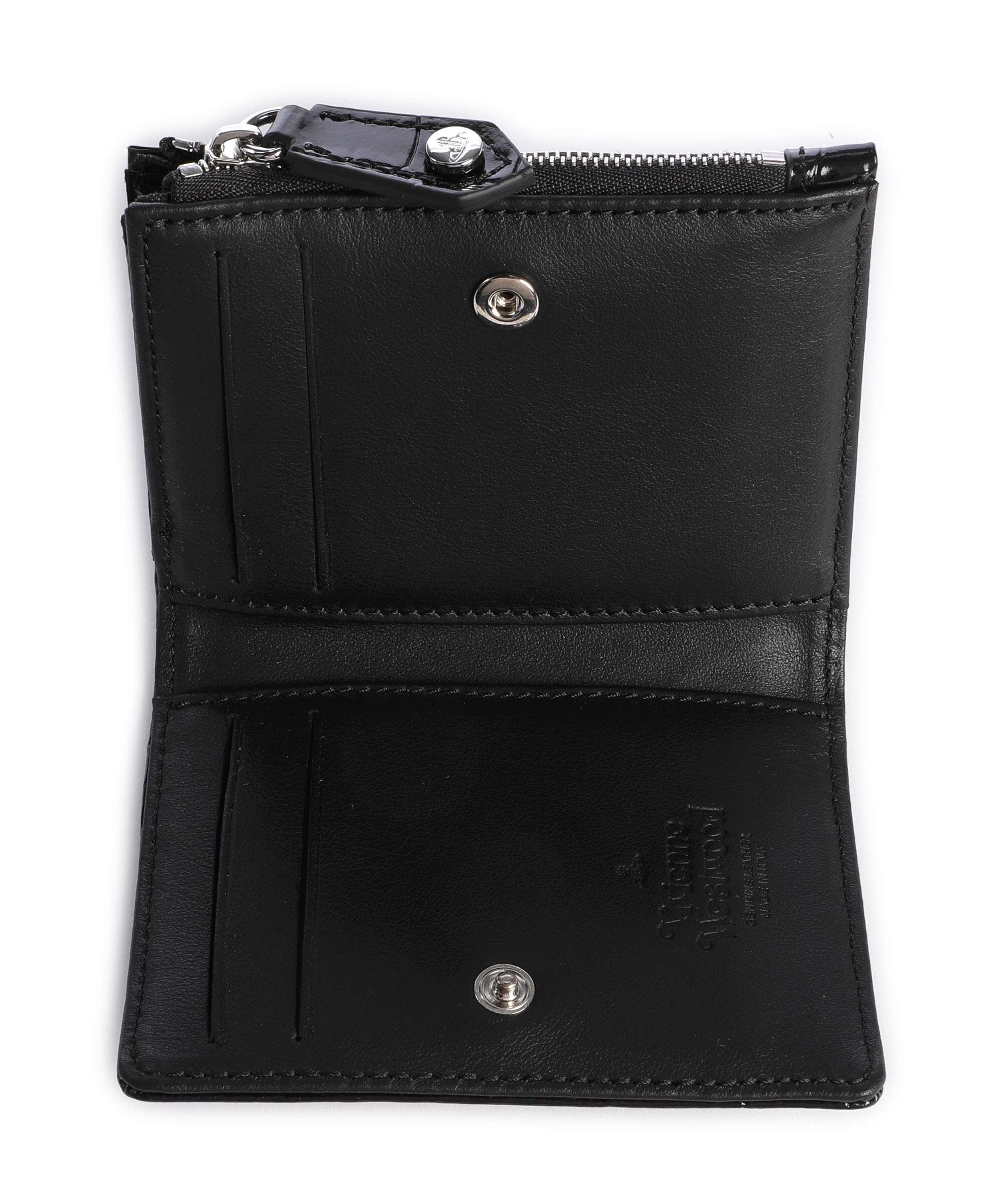 Vivienne Westwood Embossed Croc Slim Wallet black