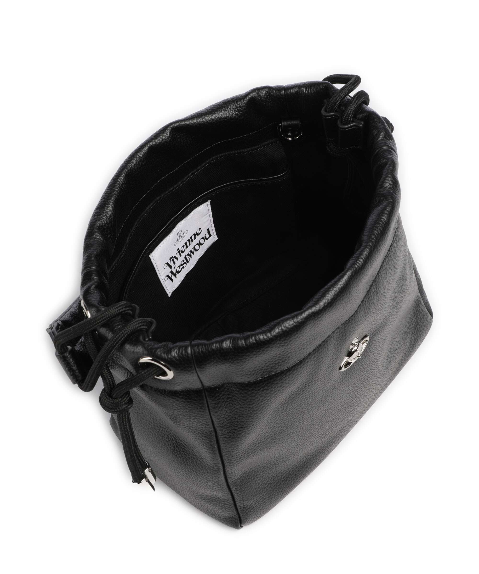 Vivienne Westwood Hilary Grain Small Bucket bag black