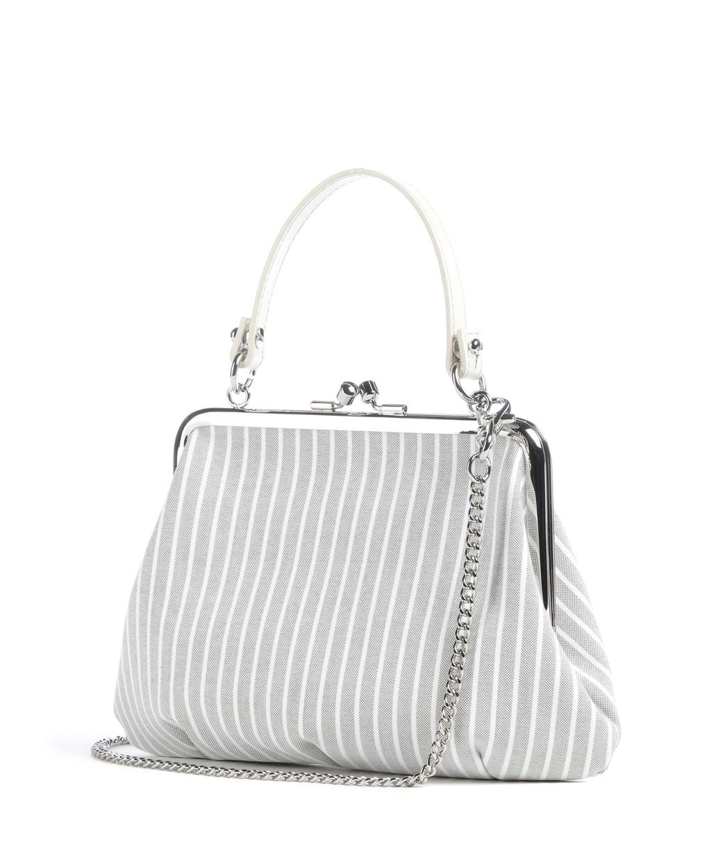 Vivienne Westwood Granny Frame Classic Oxford Shirt Handbag thyme stripe