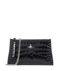 Vivienne Westwood Embossed Croc Small Clutch bag black