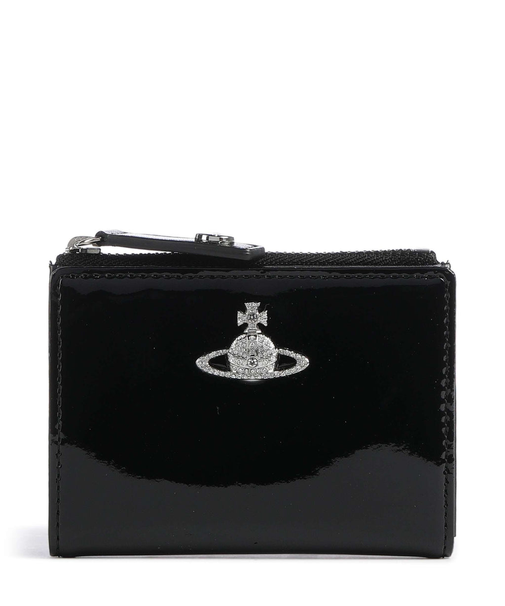 Vivienne Westwood Patent Credit card holder black/diamante orb