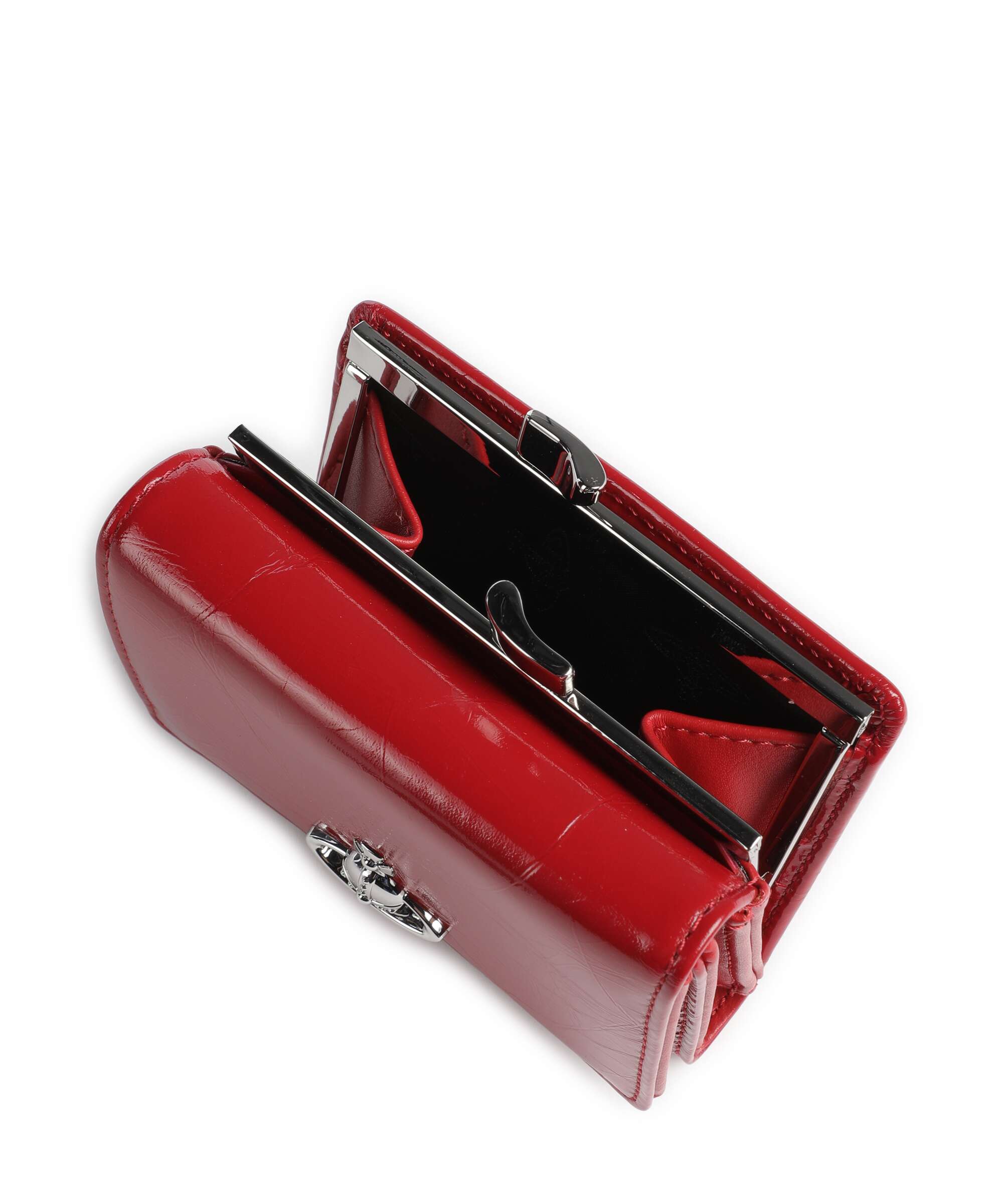 Vivienne Westwood Frame Naplak Small Wallet red