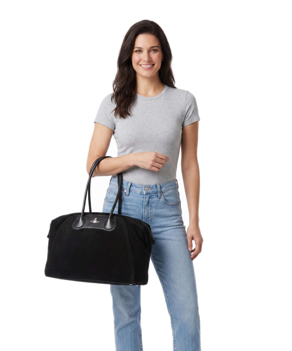 Vivienne Westwood Shirley Suede Tote bag black