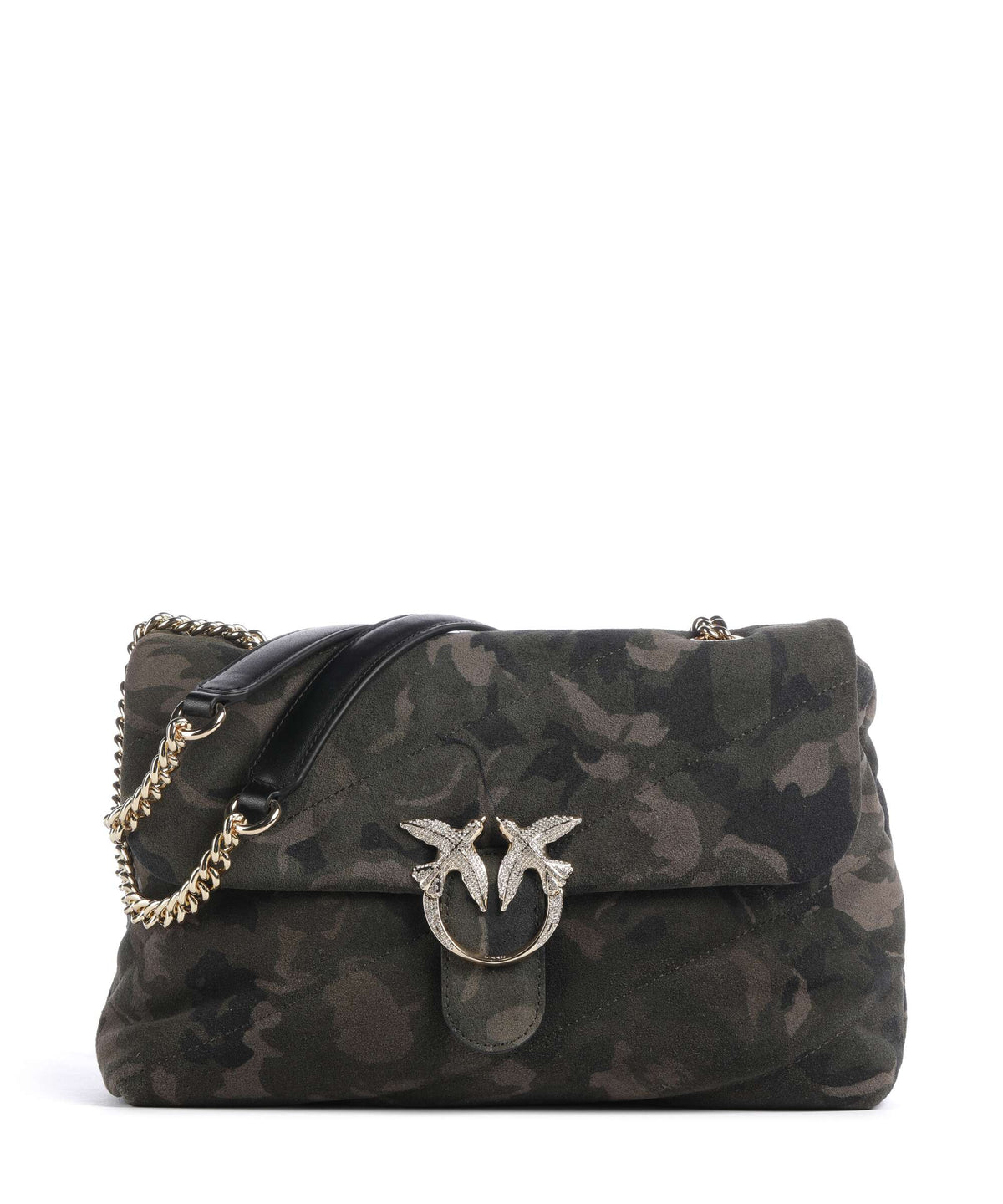 Pinko Love Puff Classic Shoulder bag multicolor/militar green/gold