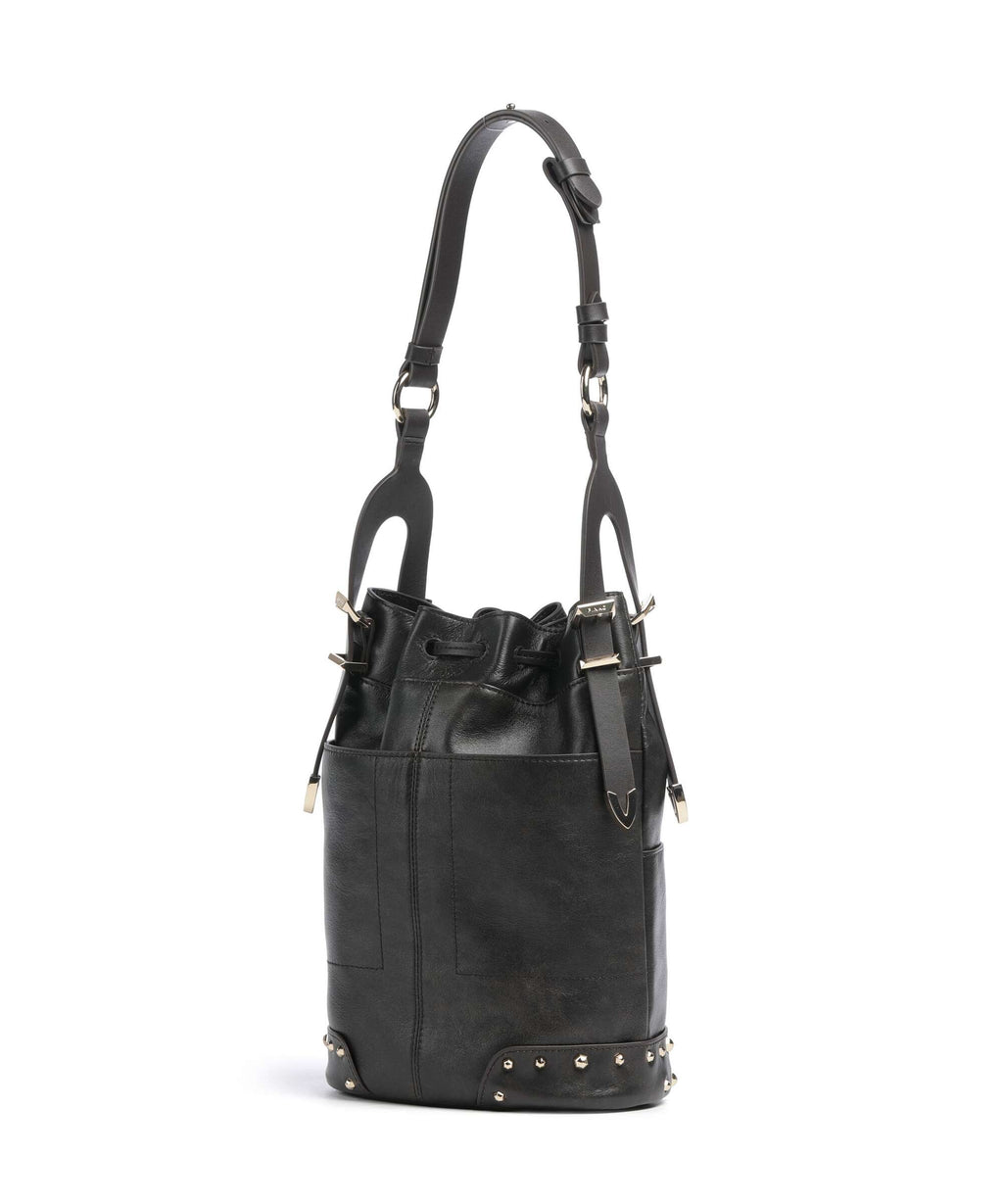 Pinko Mini Bucket bag dark brown/gold