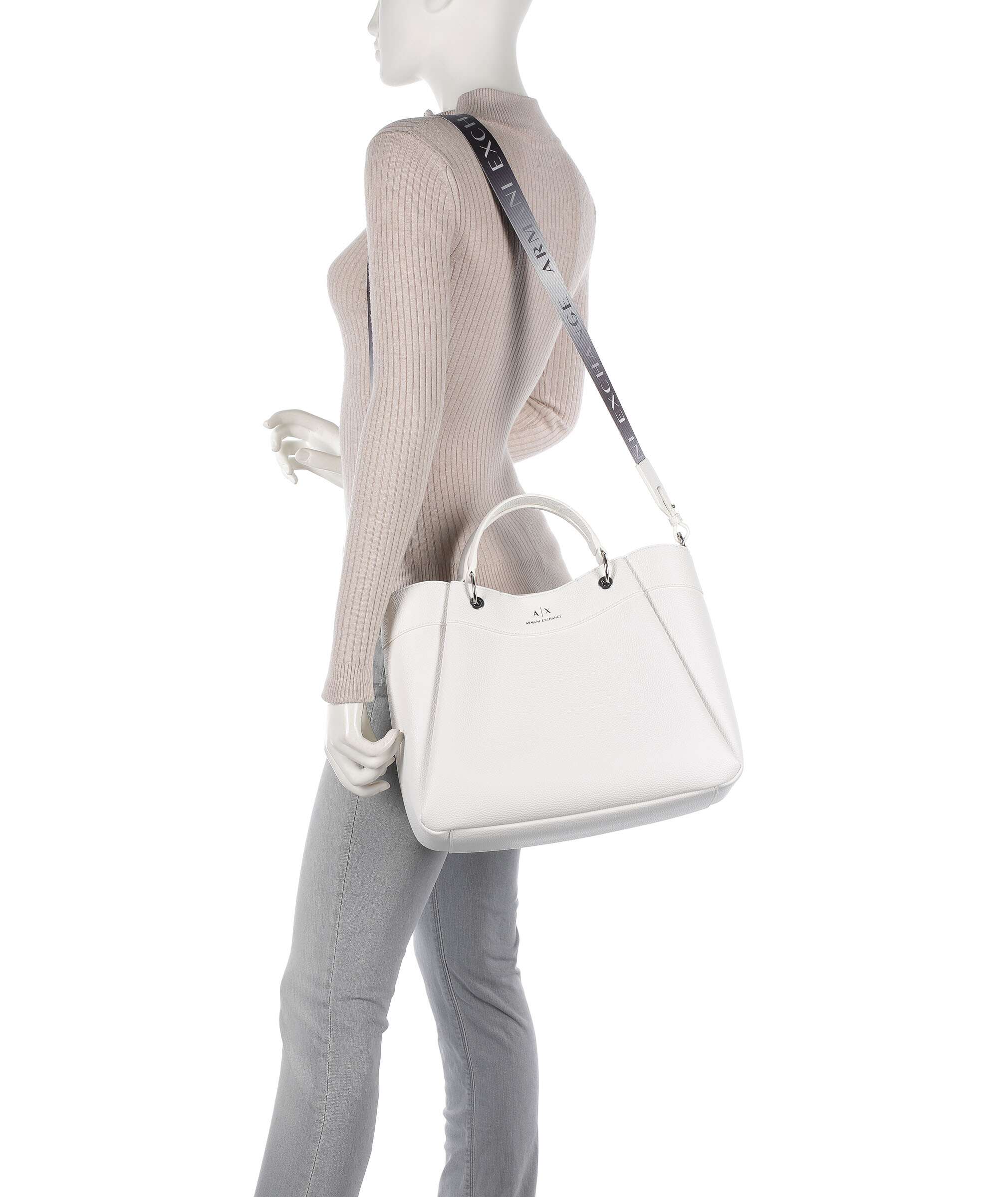 Armani Exchange Wave L Handbag bianco