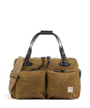 Filson Oil Finish Tin Cloth 24HR Duffle Bolsa de fim de semana dark tan