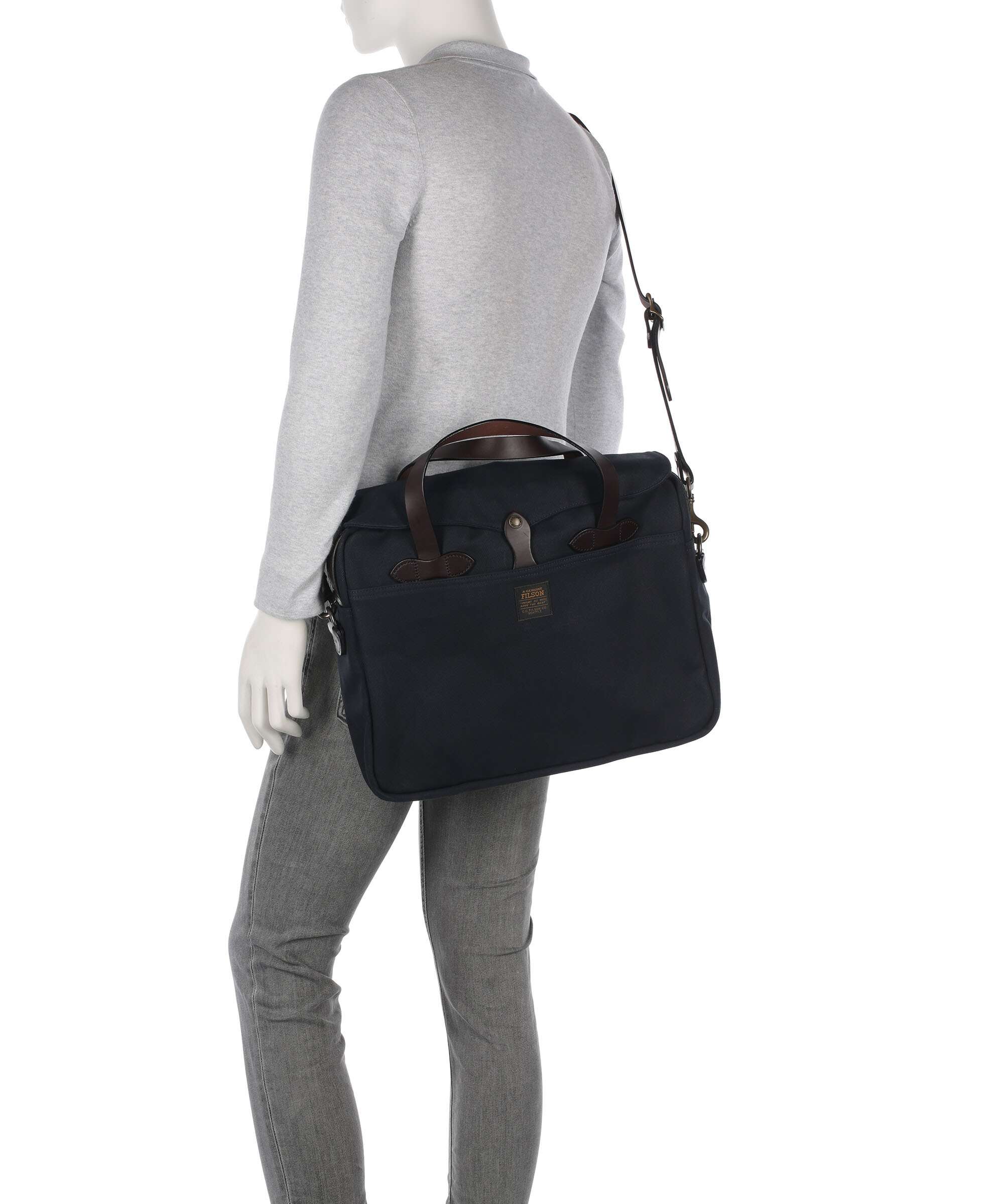 Filson Luggage Twill Briefcase navy