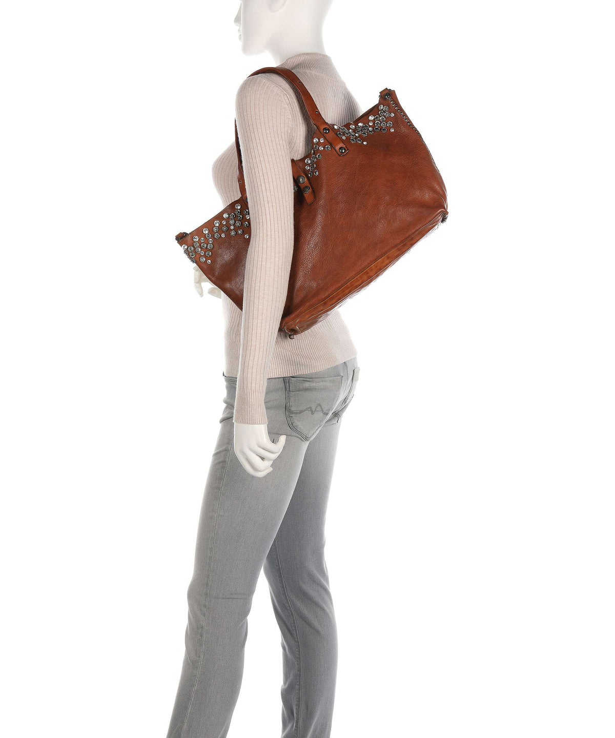 Campomaggi Tote bag azzurro/polvere