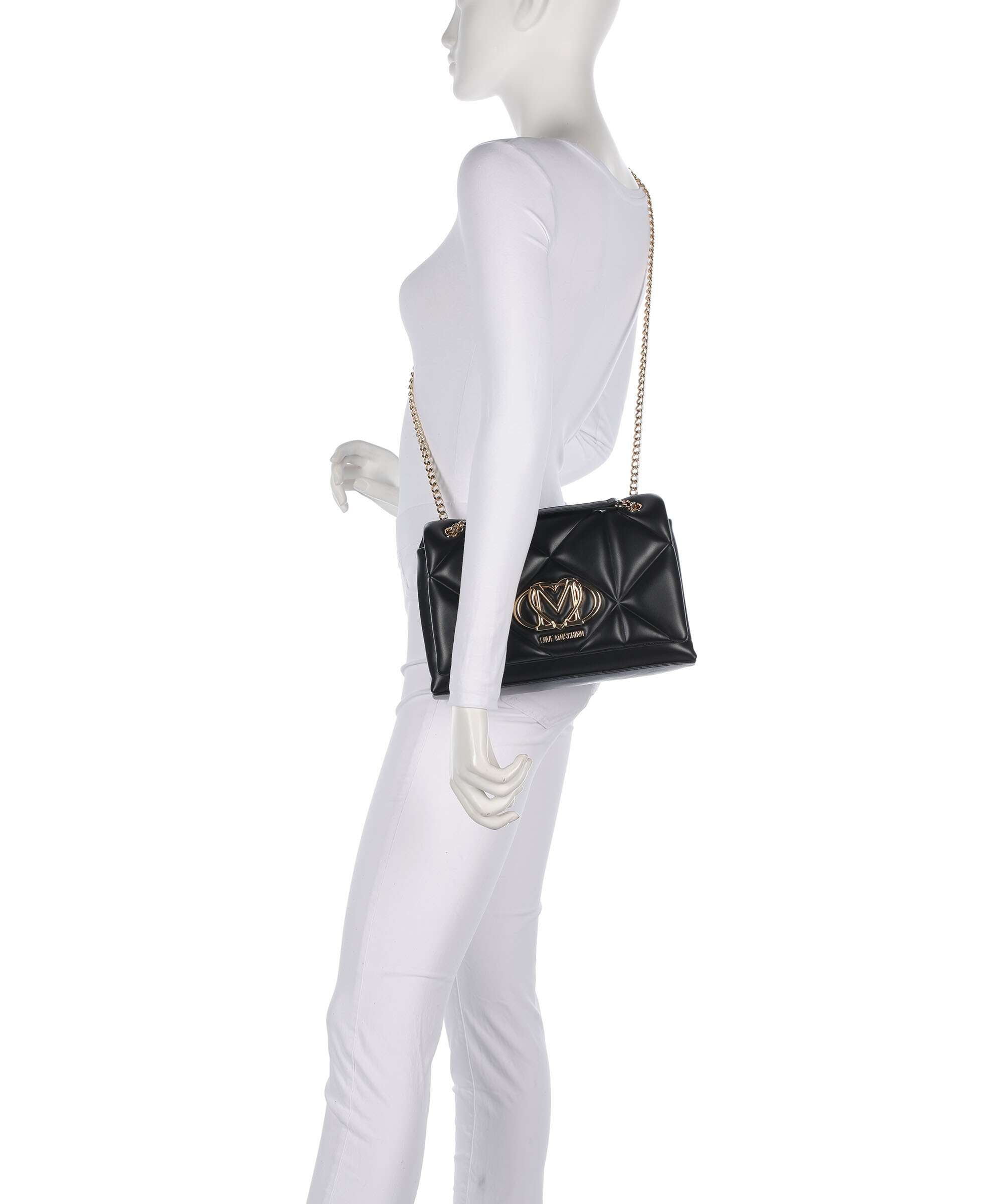 Love Moschino Embossed Q Shoulder bag black