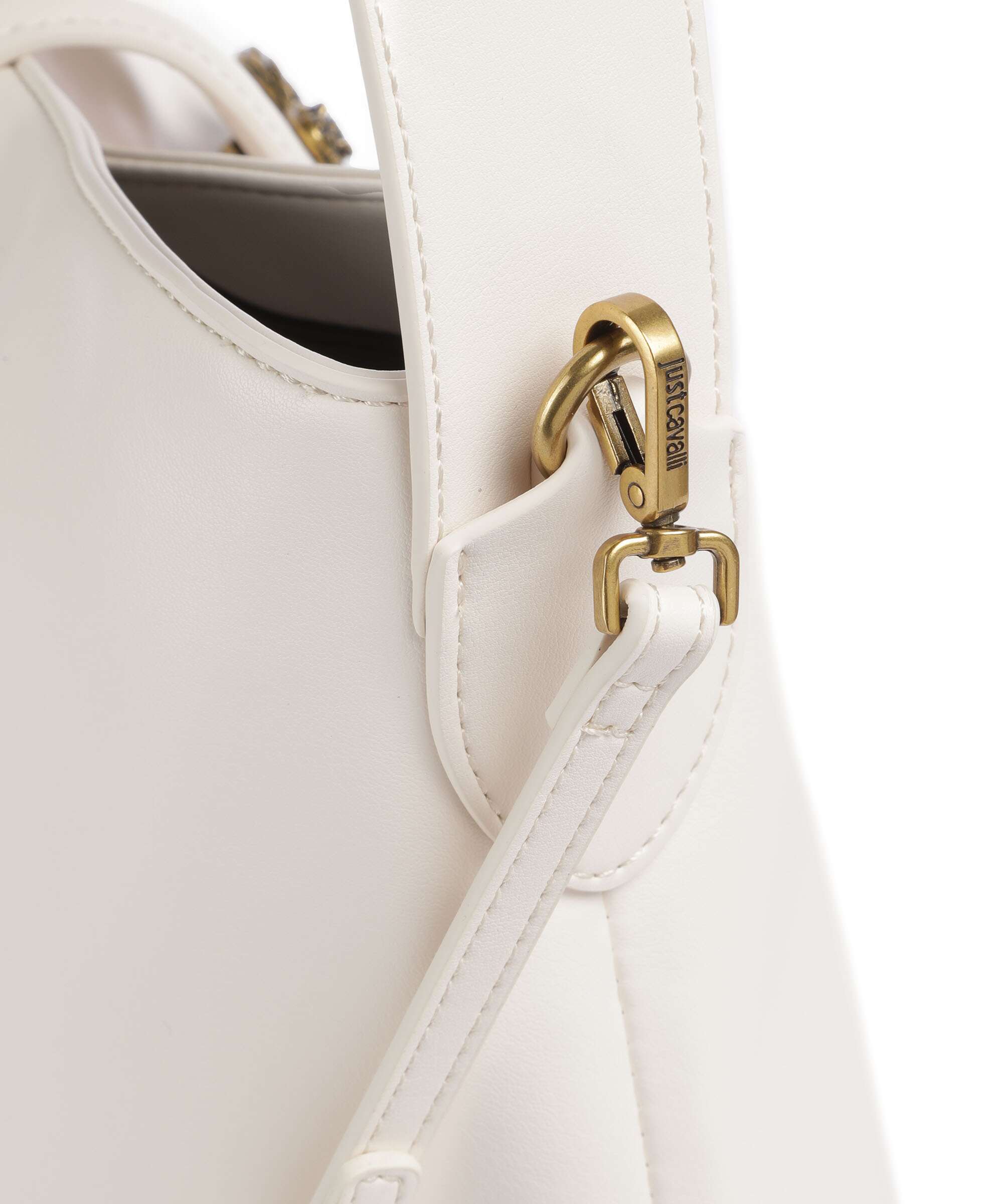Just Cavalli Iconic Snakes Hobo bag white